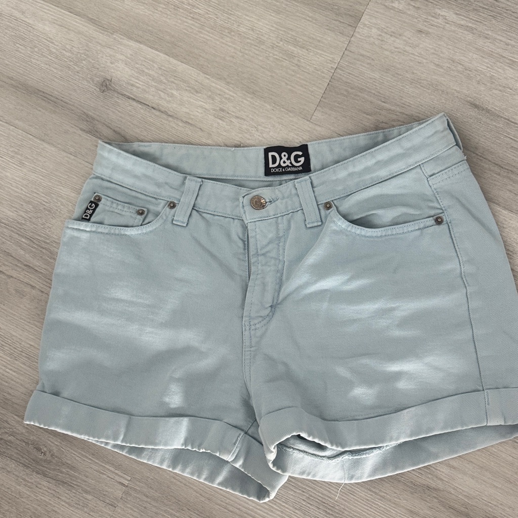 D&G Women's Light Gray Denim Shorts